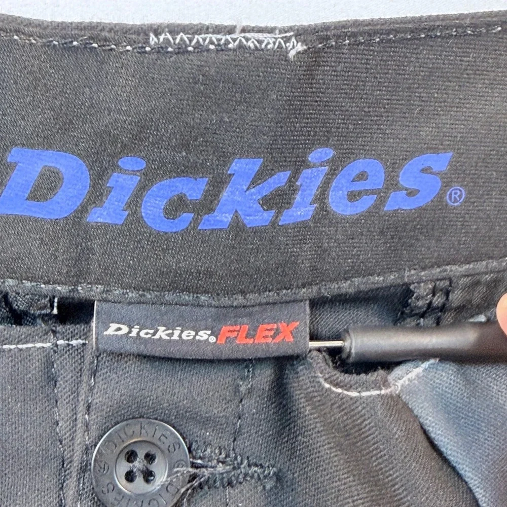 Dickies FLEX Slim Straight Cargo Work Pants Black Gray Utility Mens 33x32